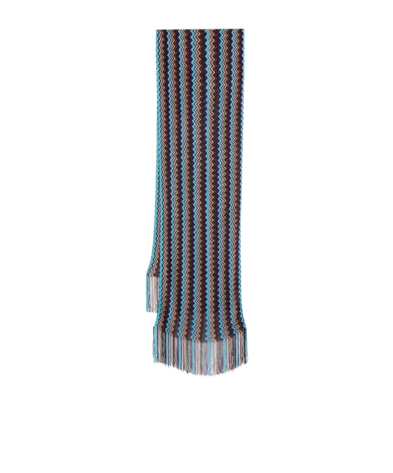 Missoni Zigzag Scarf In Blue