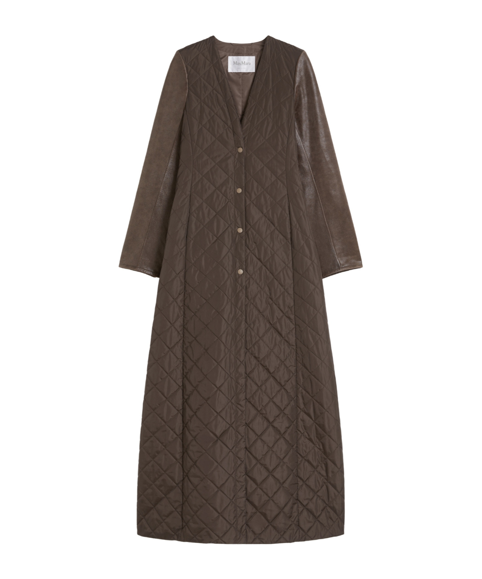 Max Mara Long-sleeved Cotton Jacket In Multi