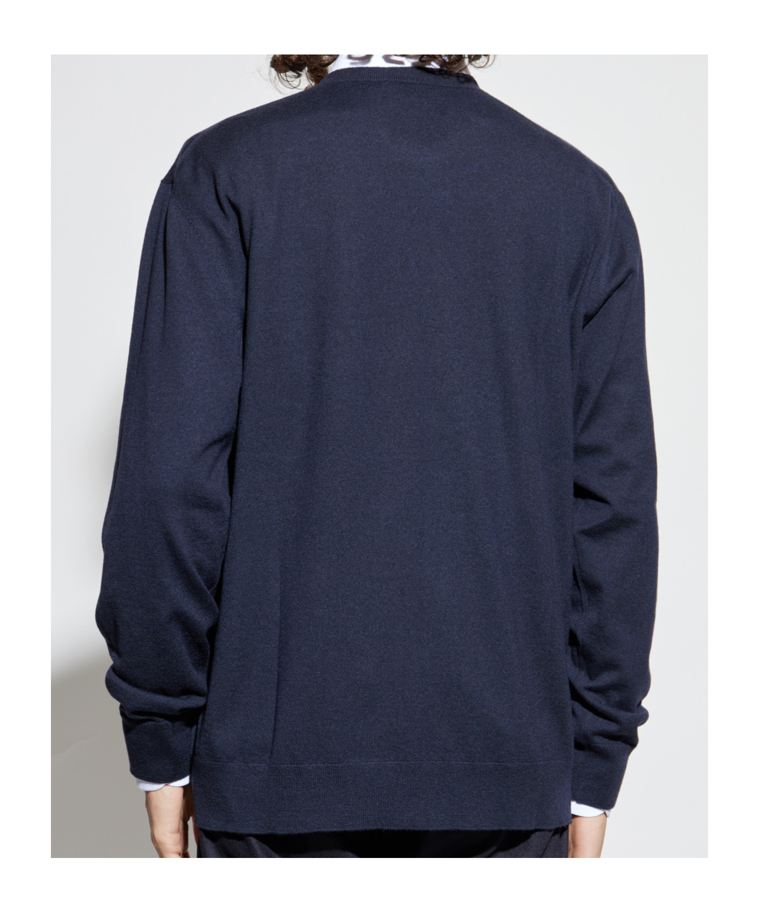 Eleventy Round-neck Long-sleeve Sweater In Blue
