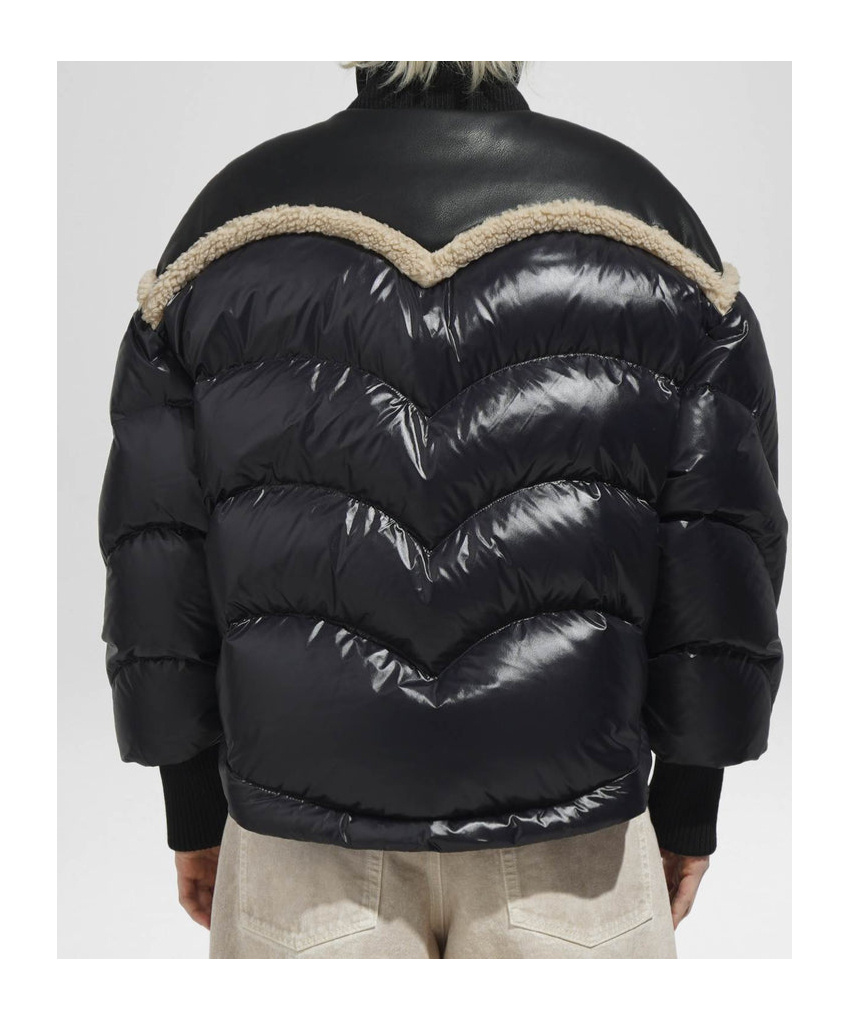 Khrisjoy Black Nylon Corazon Down Jacket In Black