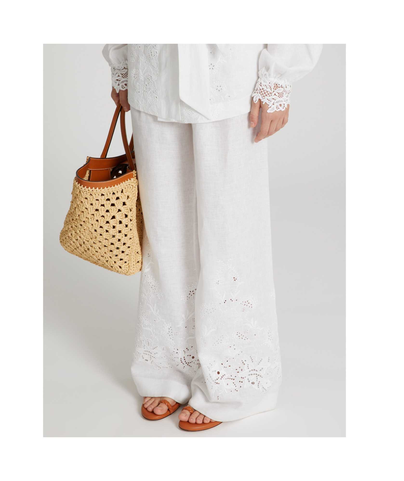 ERMANNO SCERVINO EMBROIDERED TROUSERS