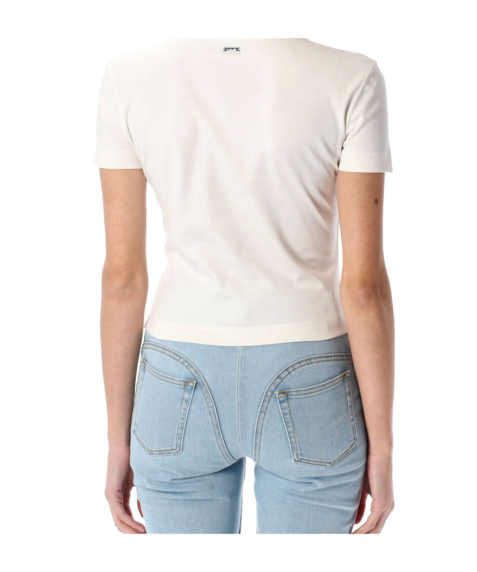 Mugler Woman T-shirt White Size Xs Cotton In White