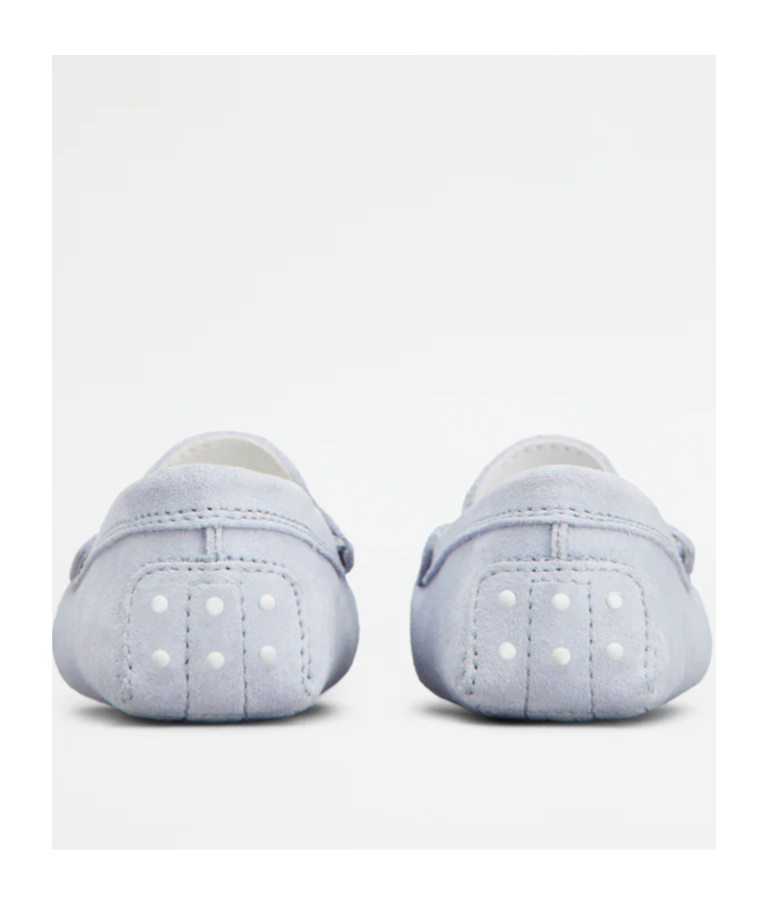 Tod's Flat Suede Loafers In White
