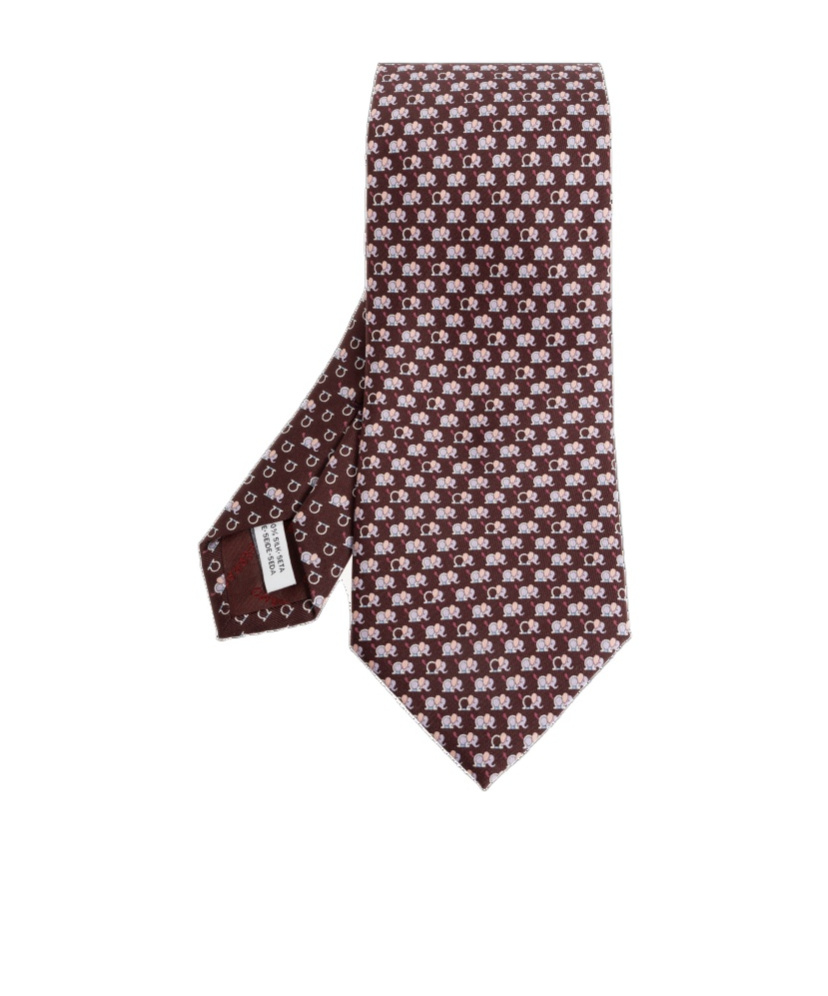 Ferragamo Pointed Tie In Red
