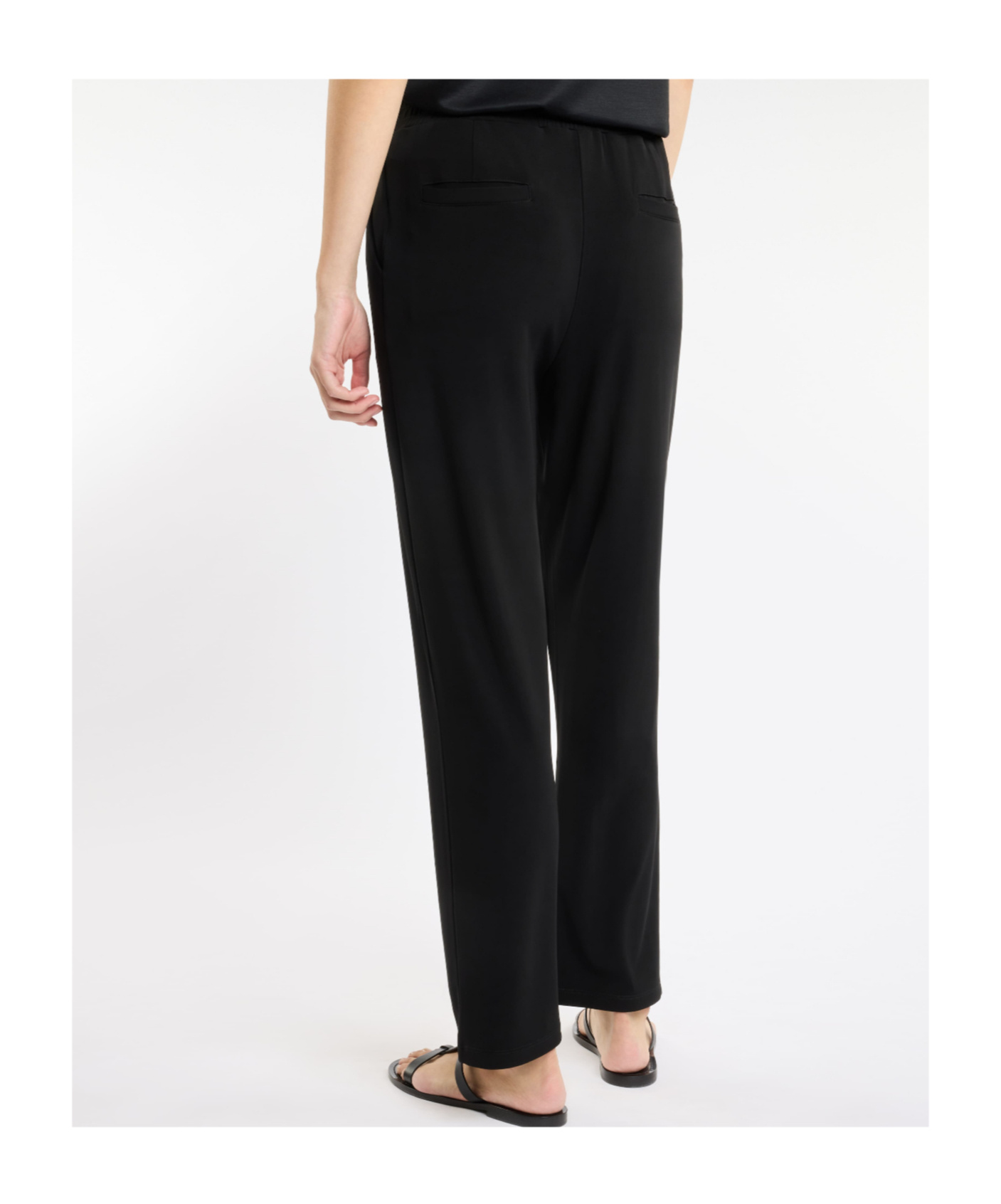 Fay Button Casual Pants In Black