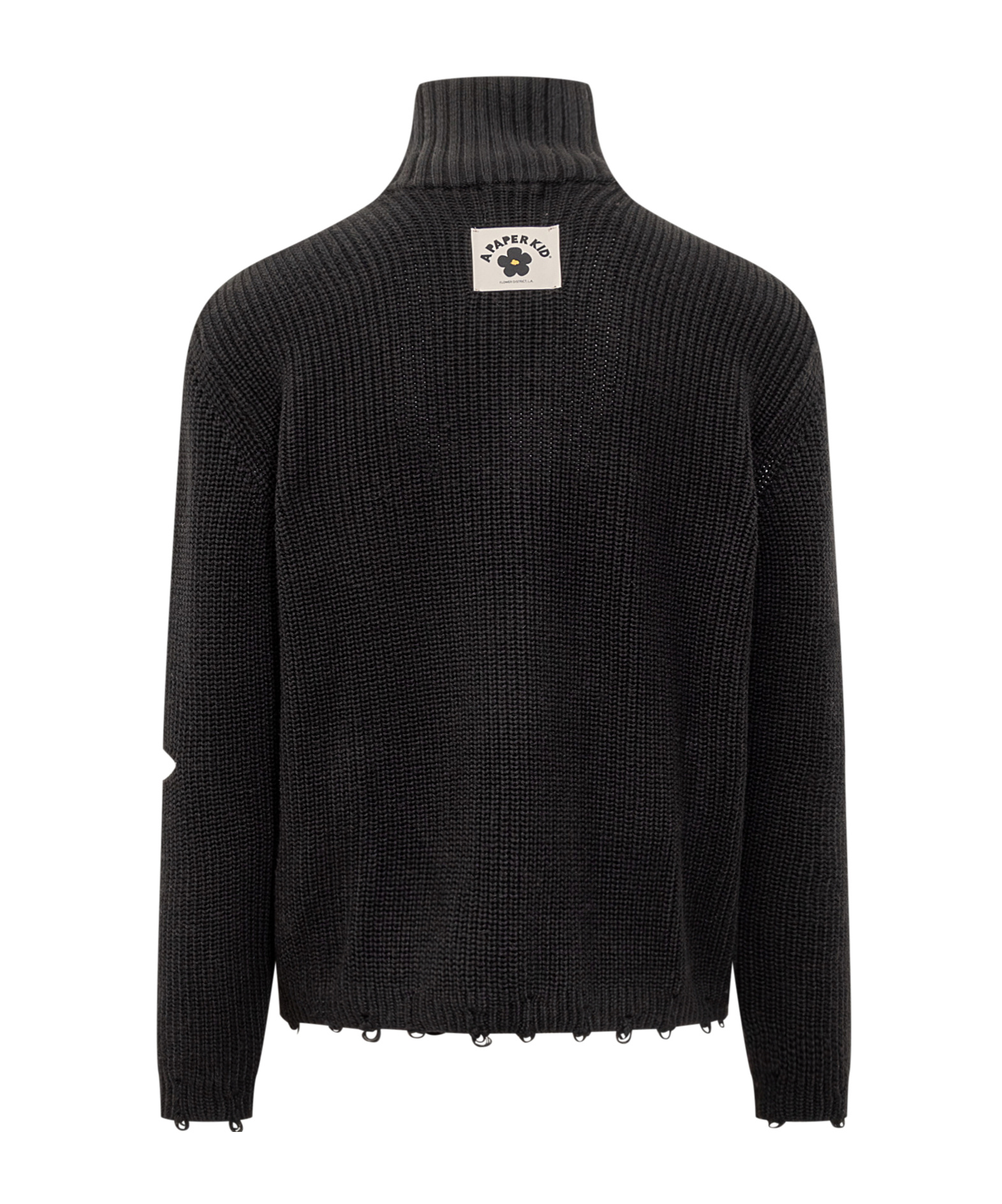 A Paper Kid Knitted Cardigan In Black