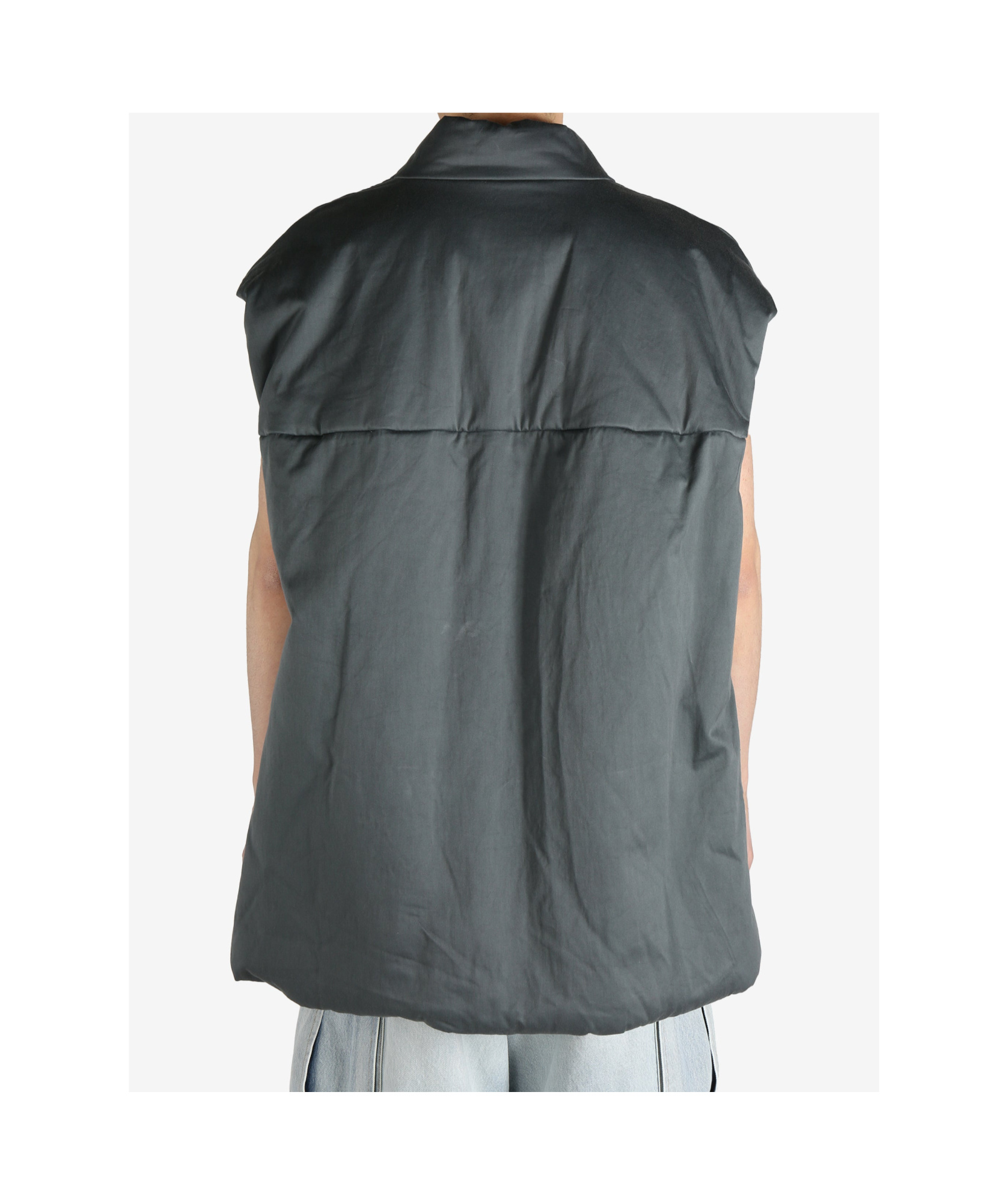 Dries Van Noten Sleeveless Cotton Vest In Gray