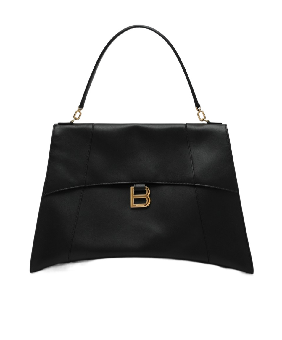 Balenciaga Top Handle Shoulder Bags With Gold-tone Hardware In Black