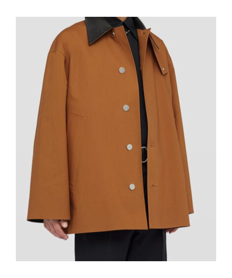Jil Sander Long-sleeved Casual Jacket In Tobacco