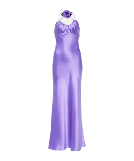 Rodarte Floral Appliqué Dress In Purple
