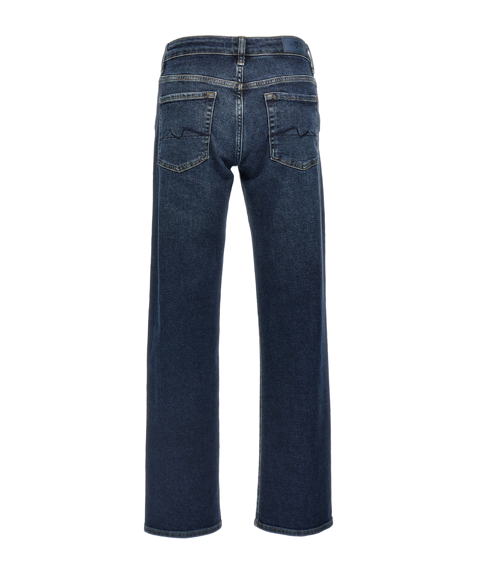 7 For All Mankind Faded Jeans Contrast Stitching In Blue