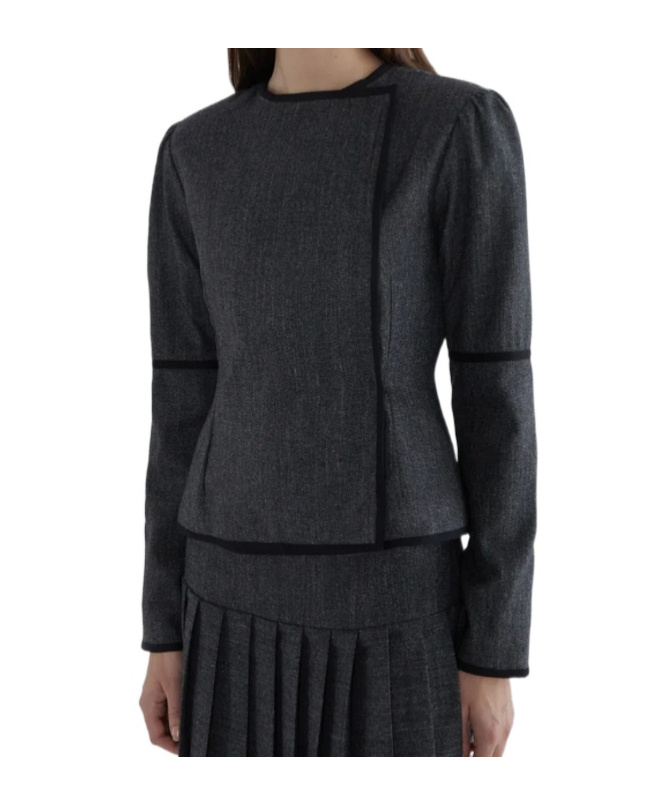 Paloma Wool Lee Lab Long-sleeve Jacket In Black
