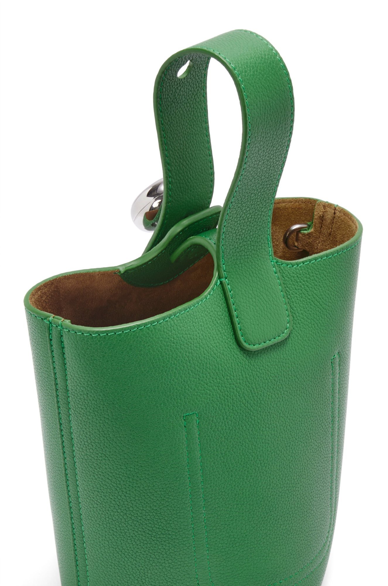 Loewe Single Shoulder Bucket Bag In Tropical Green