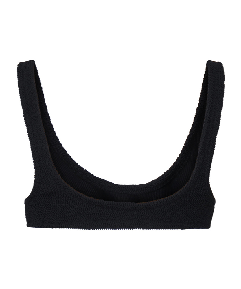 Mc2 Saint Barth Woman Brown Classic Crinkle Bralette Naima In Black
