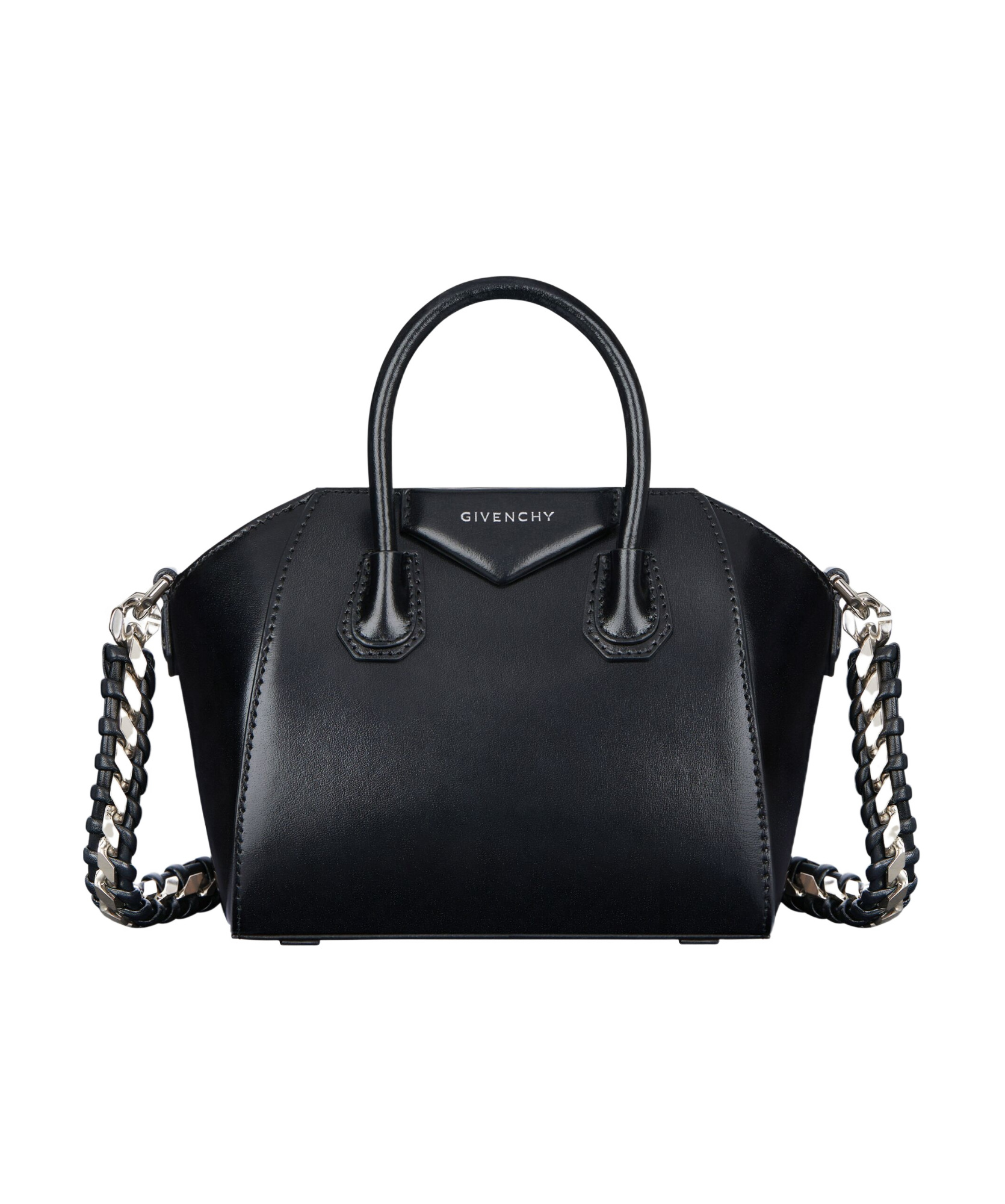 Givenchy Mini Antigona Leather Tote Bag In Black