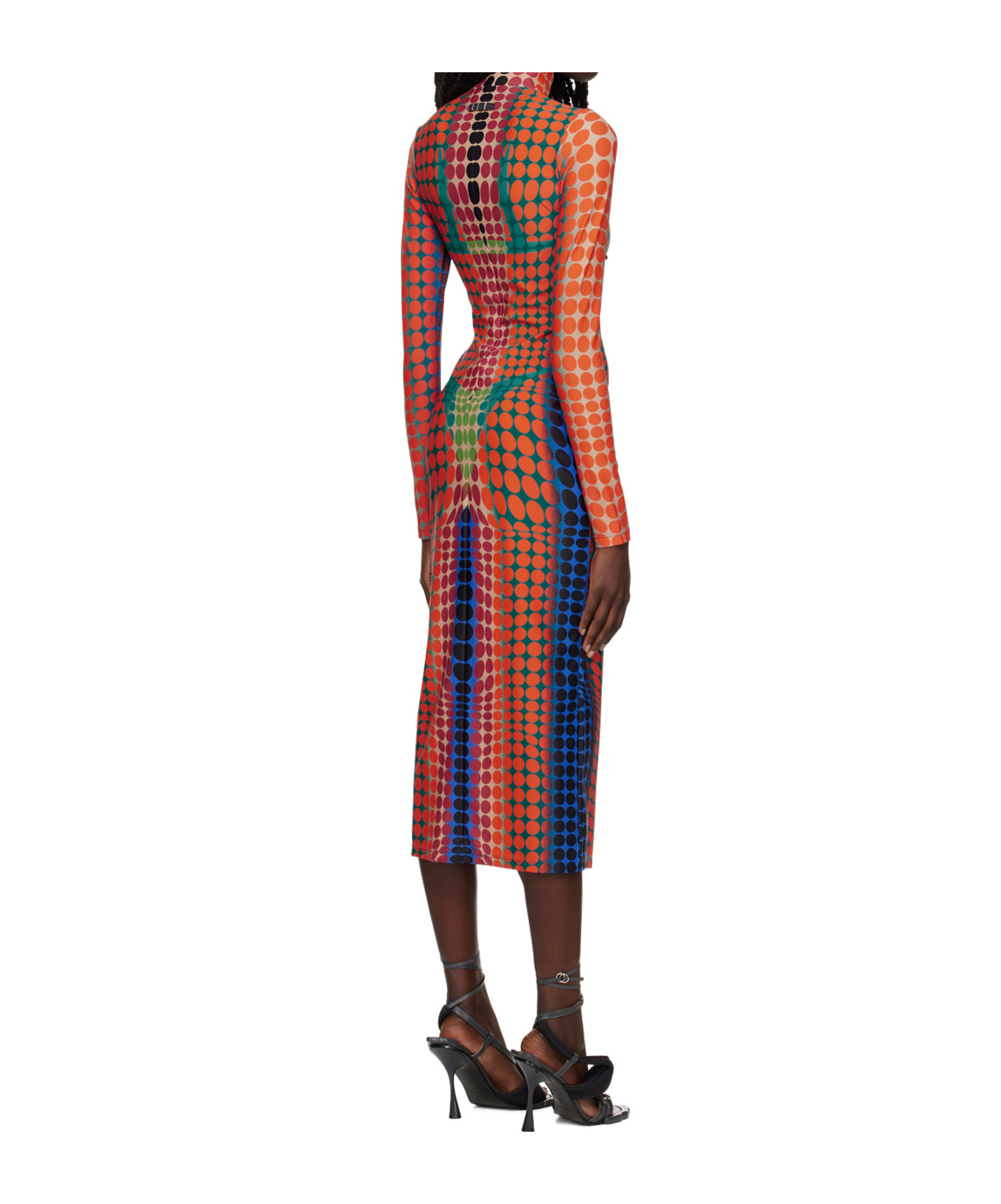 Jean Paul Gaultier Midi Dress In Orange