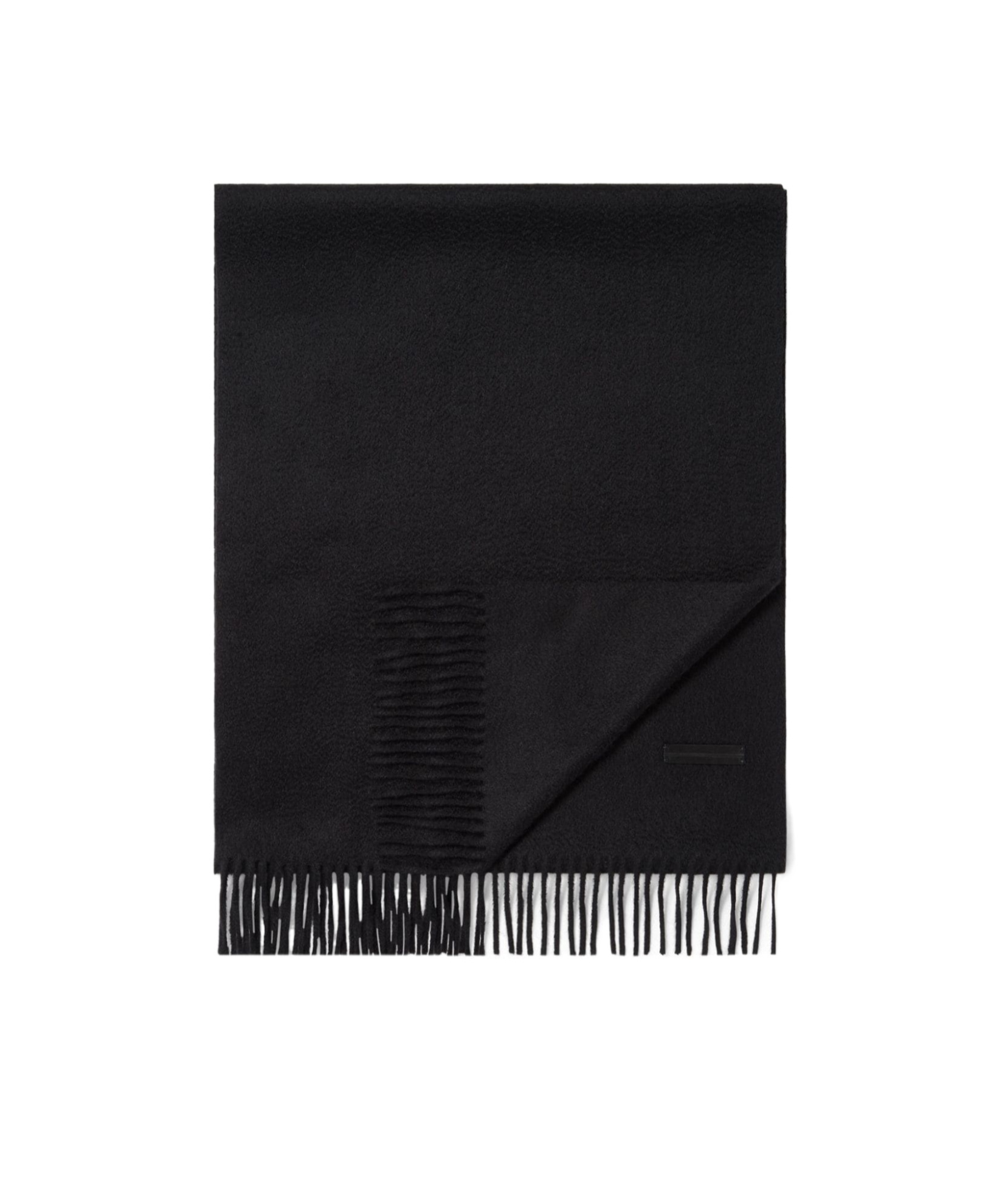 Zegna Fringed Scarf In Black