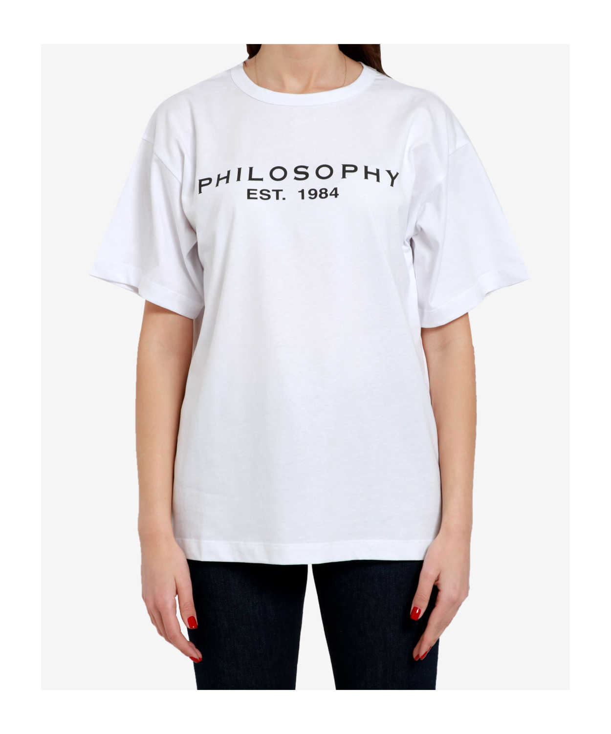 Philosophy Di Lorenzo Serafini Lettering Print T-shirt In White