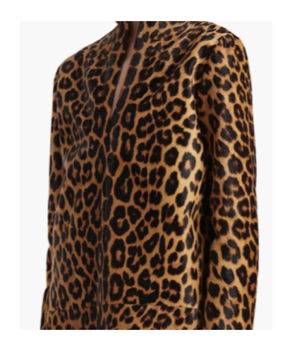 Khaite Leopard-print Mini Dress In Animal Print
