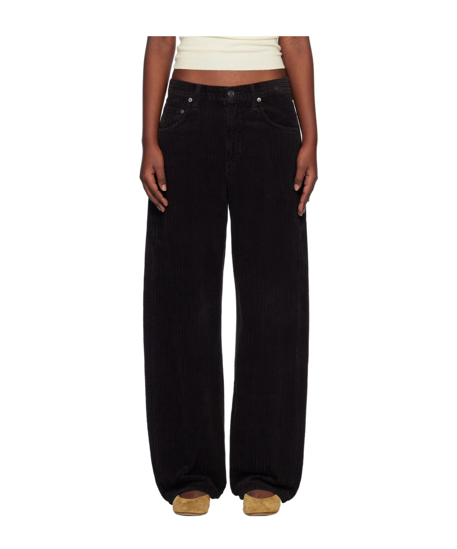 Agolde Denim Trousers With Belt Loops
