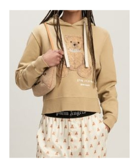 Palm Angels Sudadera Bear In Mind Con Capucha In Nude
