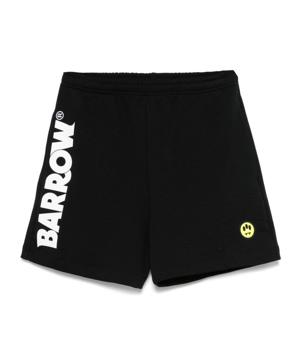 Barrow Elastic Waistband Iridescent Detail Shorts In Black