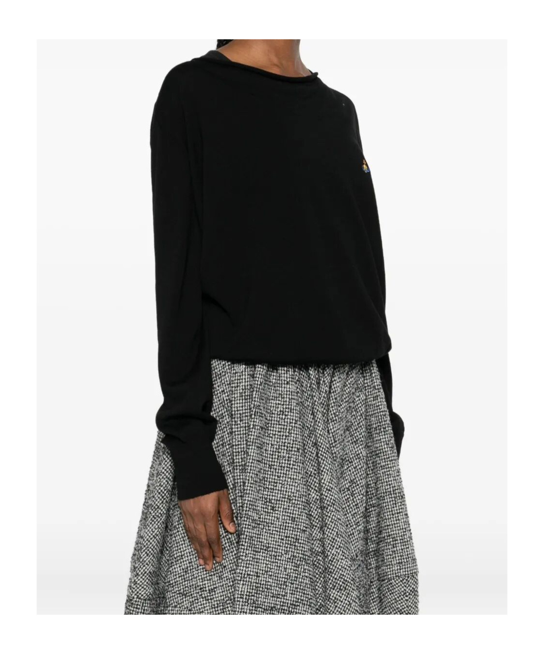 Vivienne Westwood Pamela V-neck Wool Sweater Clothing In Black