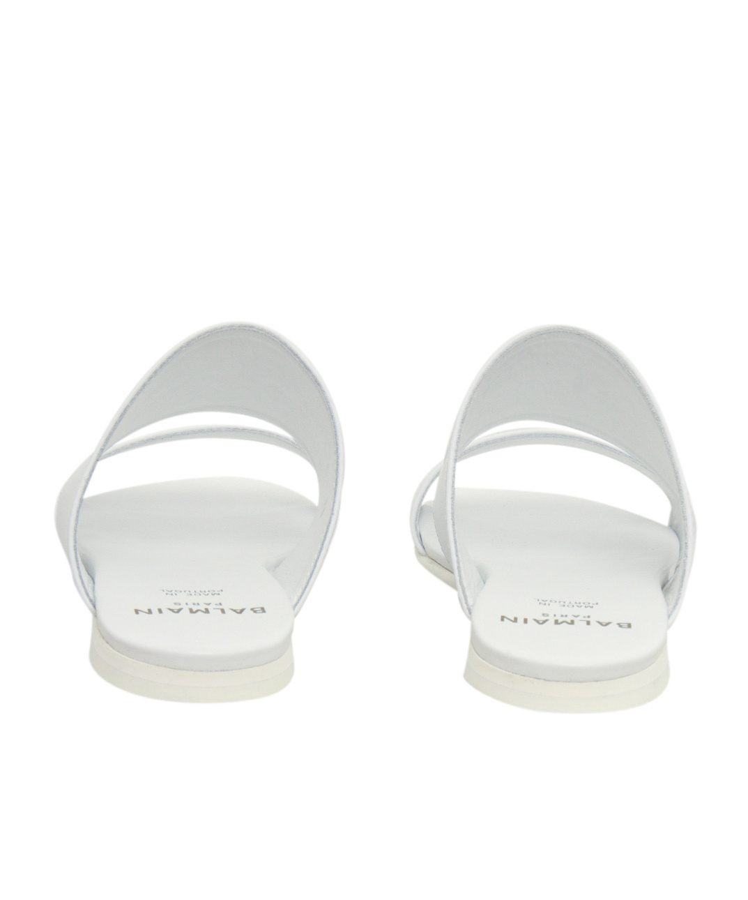 Balmain Open-toed Flat Sandals In White