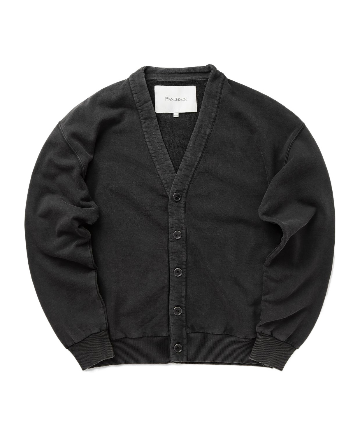 Jw Anderson Buttoned V-neck Cardigan In Black