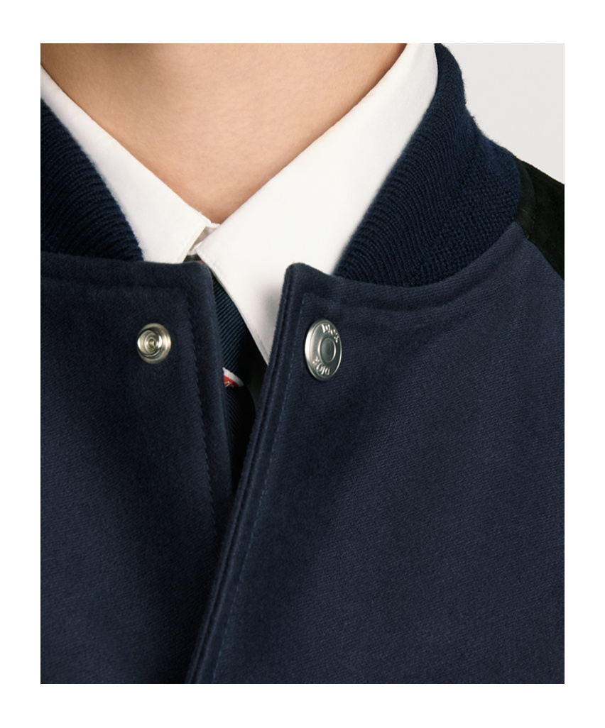 Dior Leather Jacket Clothing In Blue