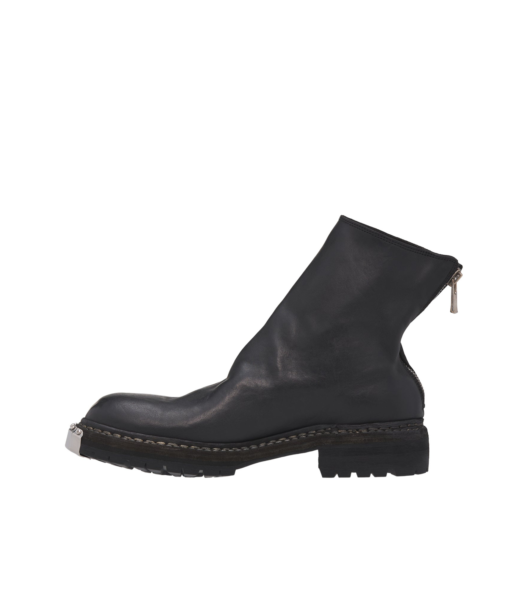 Guidi Rear Zipper Boots In Black