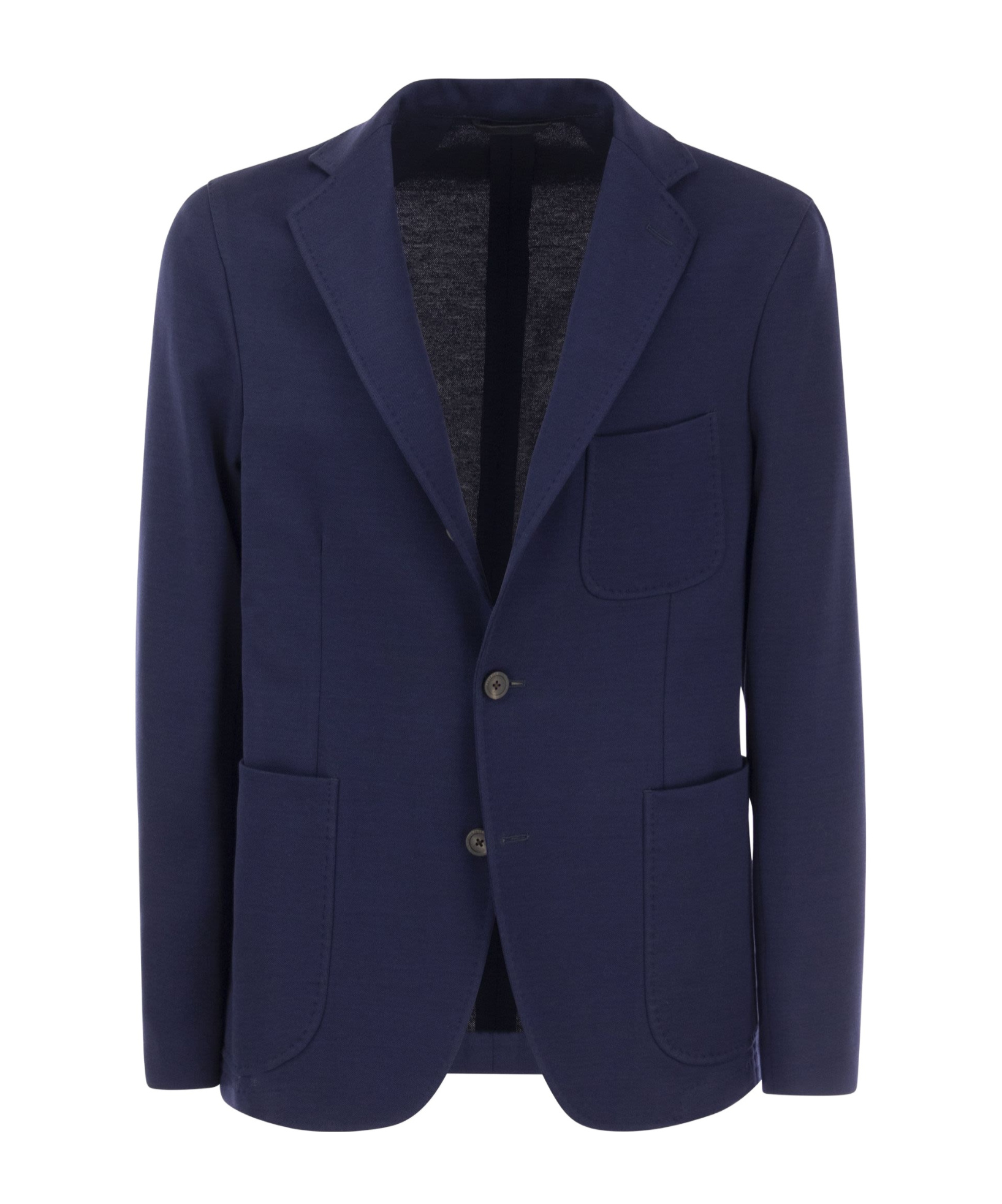 Peserico Men's Single-breasted Blazer In Blue