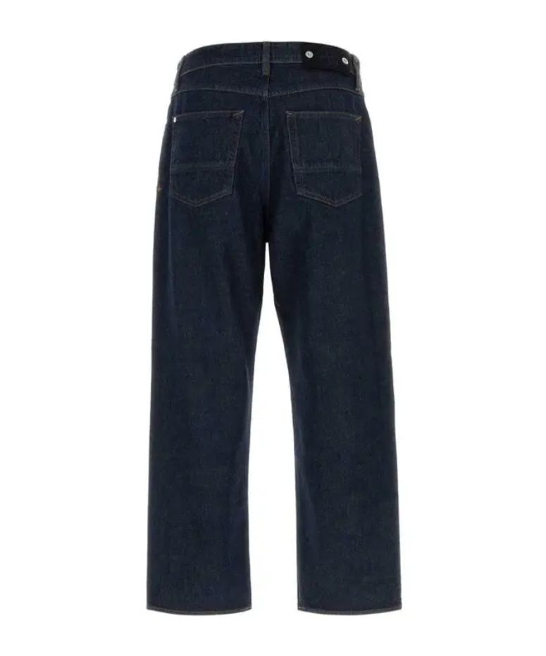 Stone Island Trousers Denim-rinsed Jeans Blue In Black