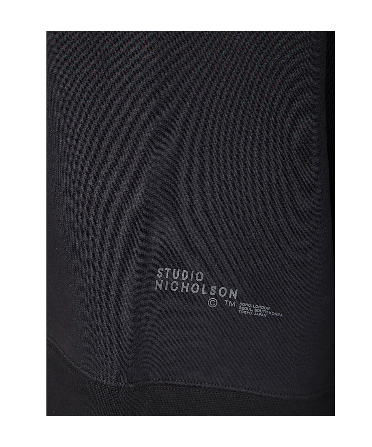 Studio Nicholson Logo Hoodie In Black