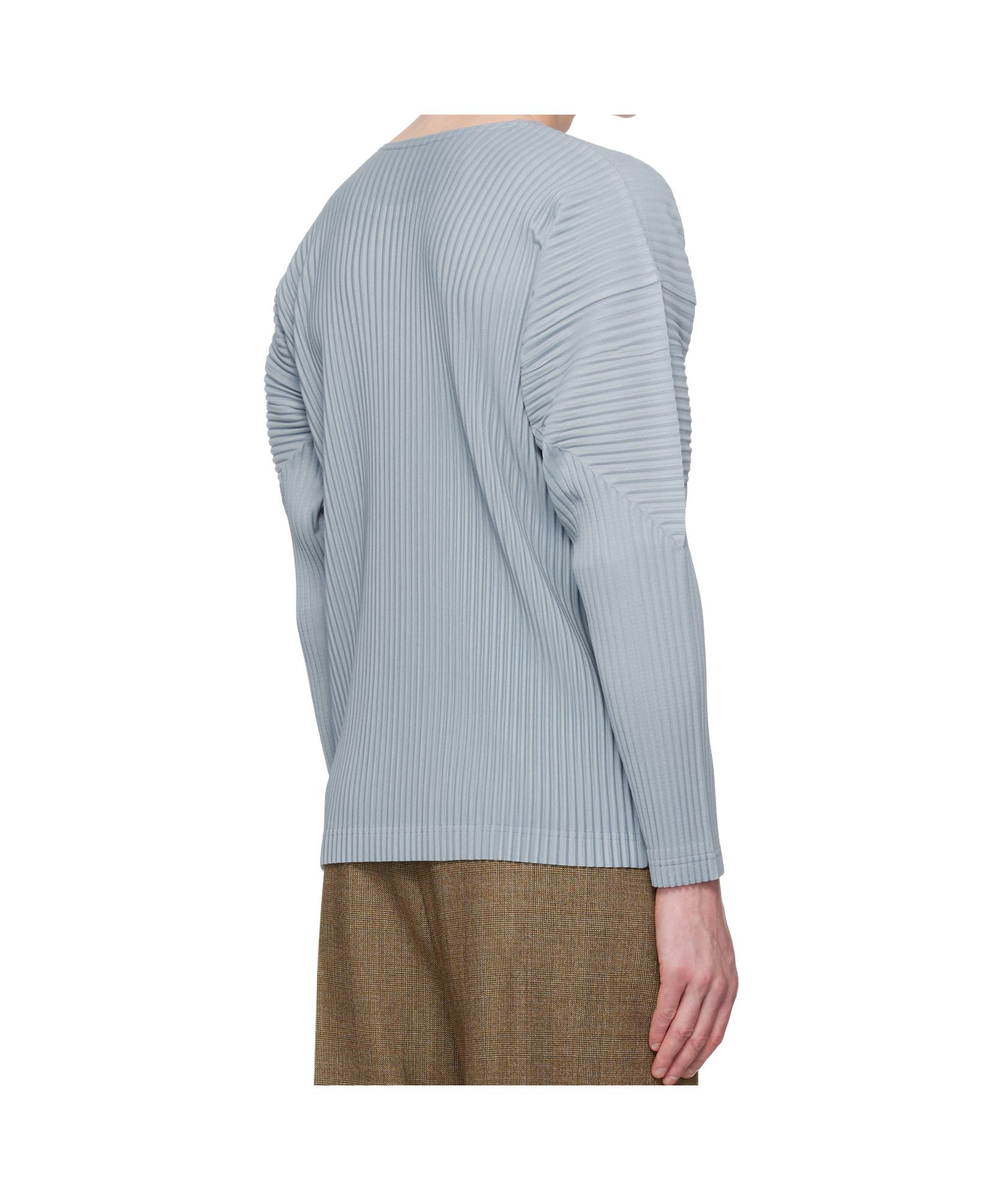 Issey Miyake Round Neck Long Sleeve T-shirt