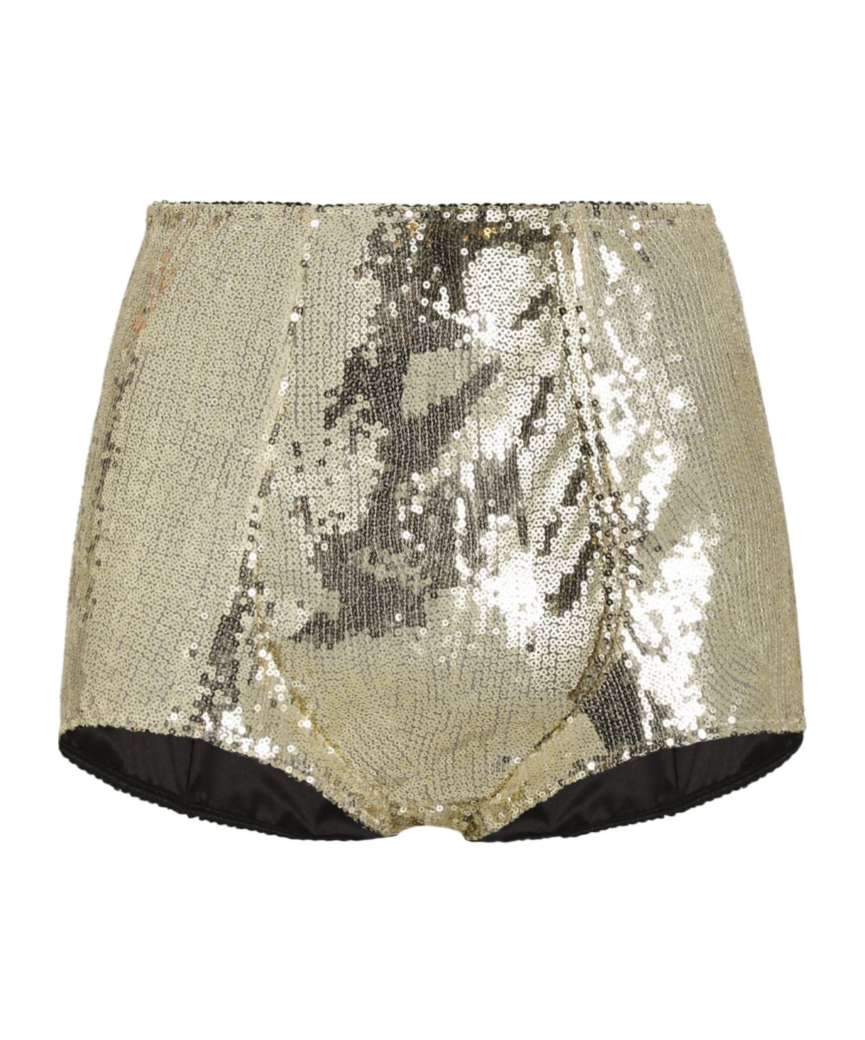 Dolce & Gabbana Sequined Shorts In Nude