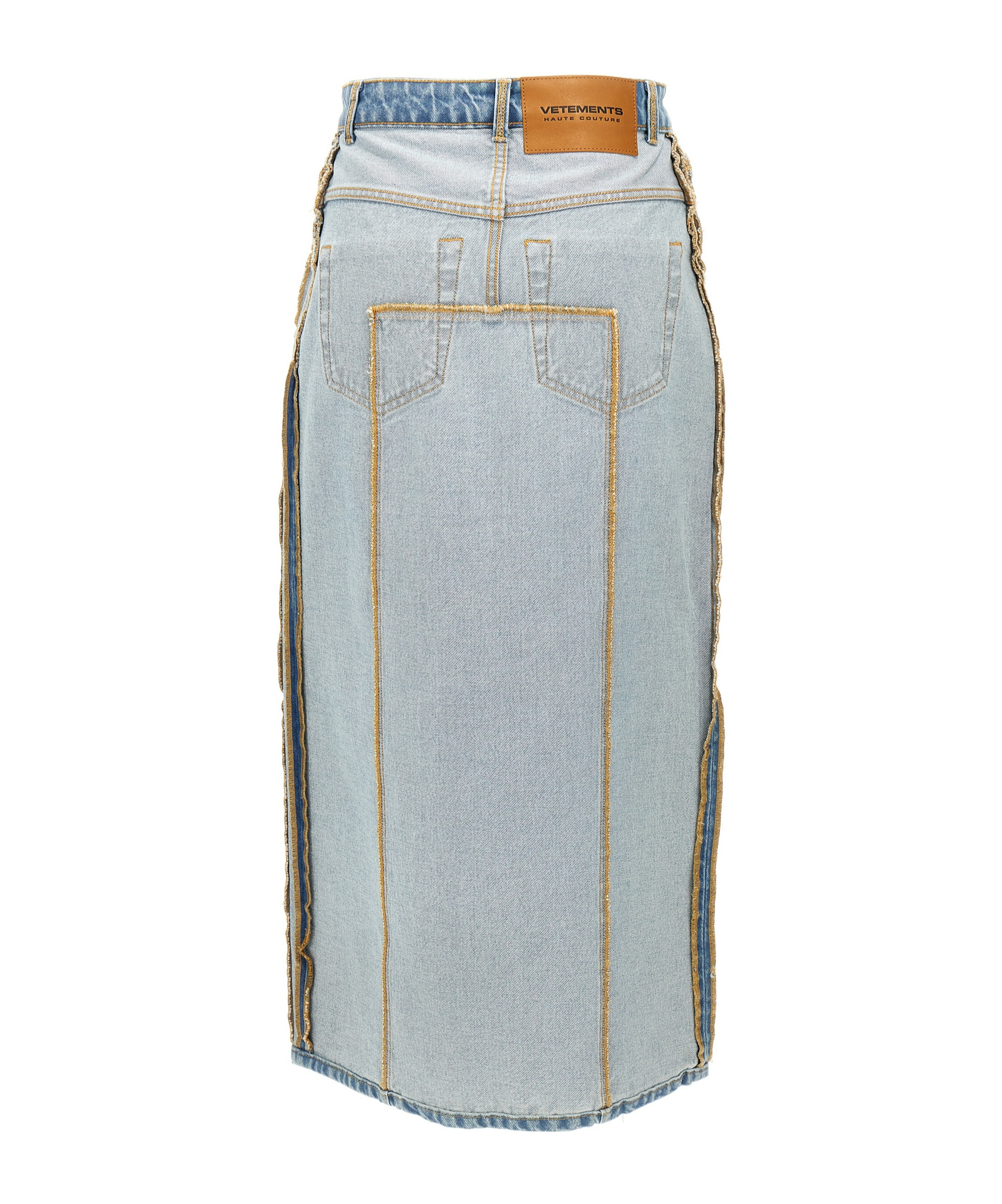 Vetements Reversible High-waisted Patch Pocket Skirt In Gray