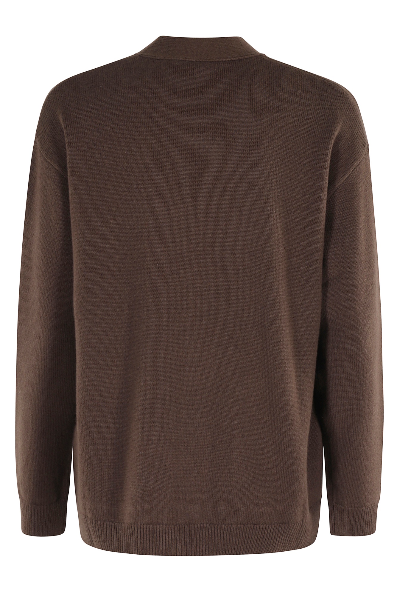 Seventy V-neck Cardigan With Button Closure And Side Pockets In Brown