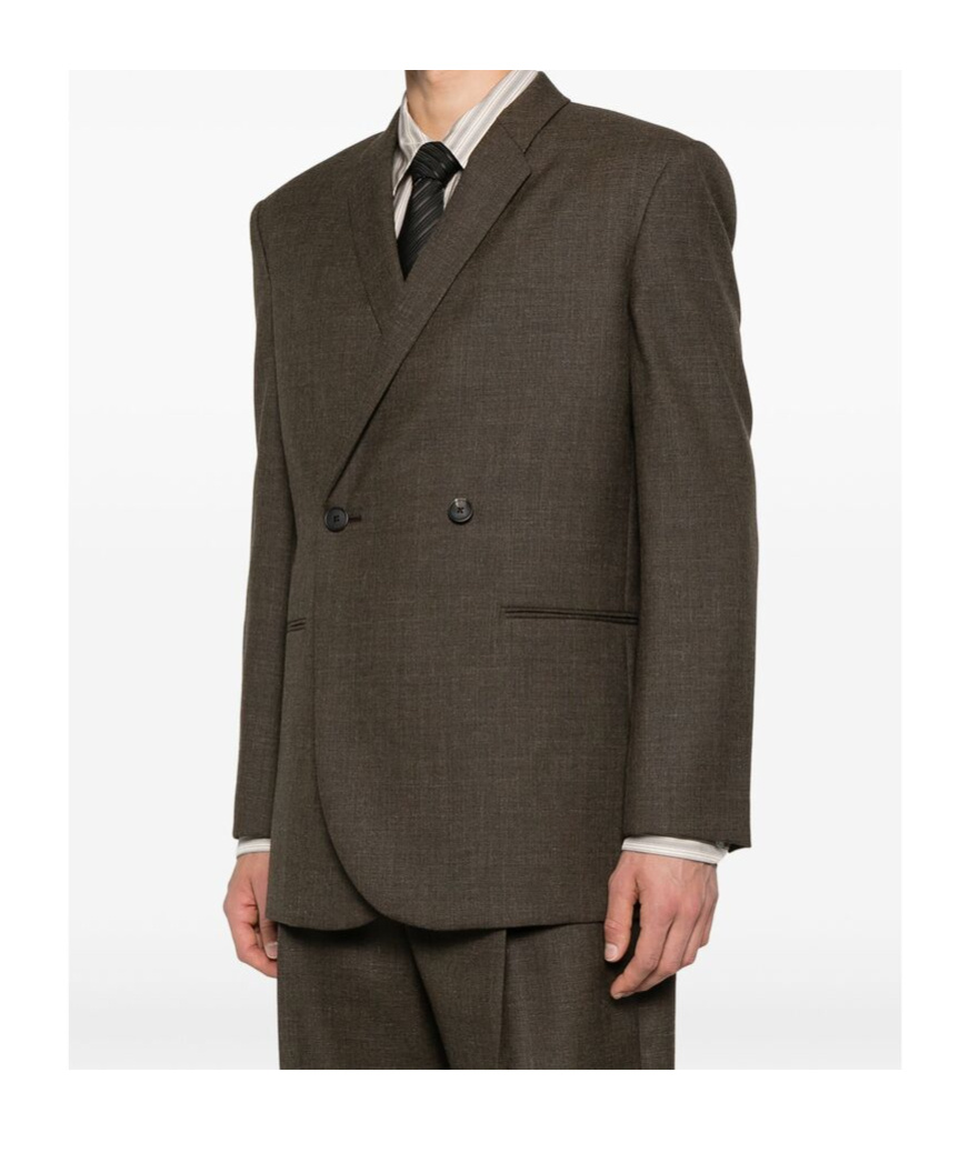 The Row Long-sleeved Suit Coat In Brown
