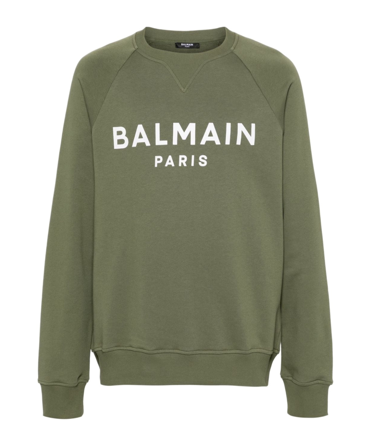 BALMAIN LOGO-PRINT COTTON SWEATSHIRT