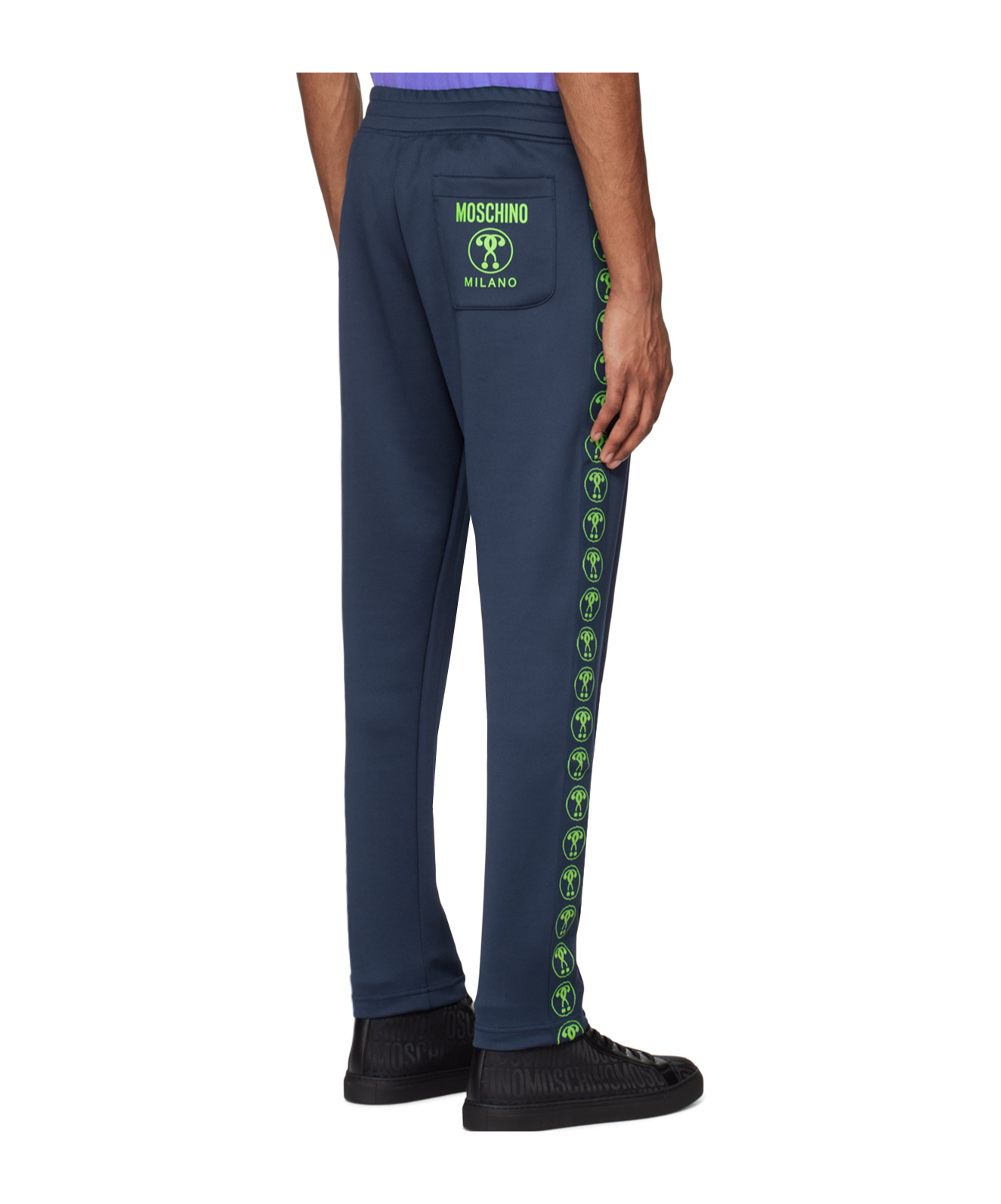 Moschino Printed Pattern Sweatpants In Black
