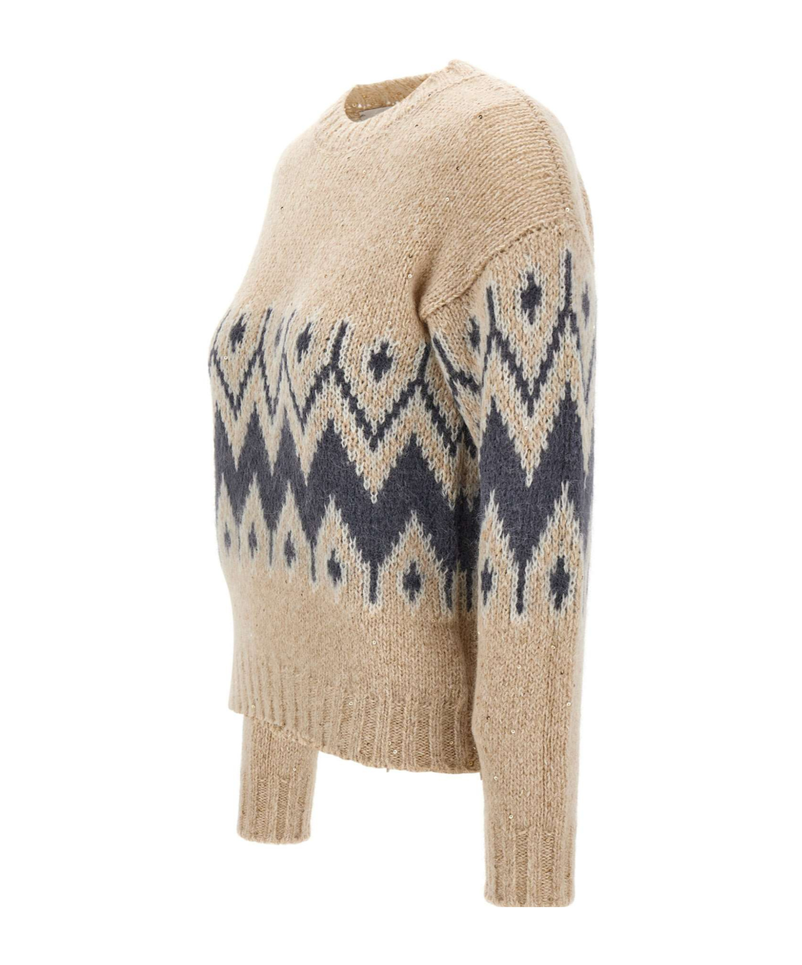 Eleventy Geometric-pattern Sweater In Multi