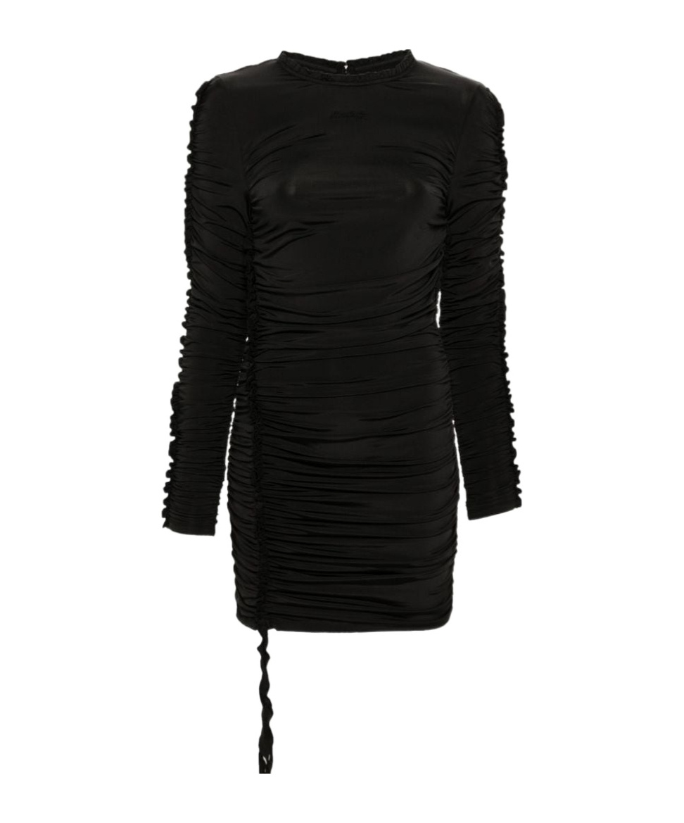 Rotate Birger Christensen Ruffle-detail Mini Dress In Black