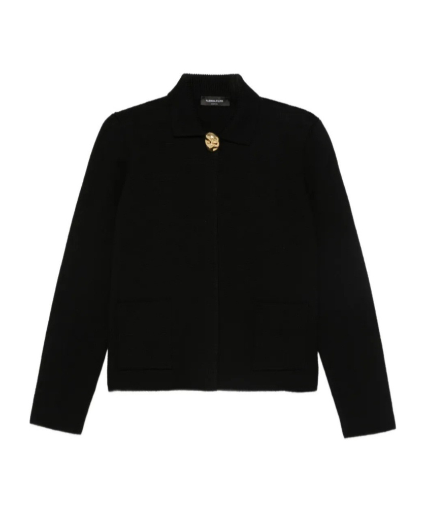 Fabiana Filippi Merino Wool Jacket In Black