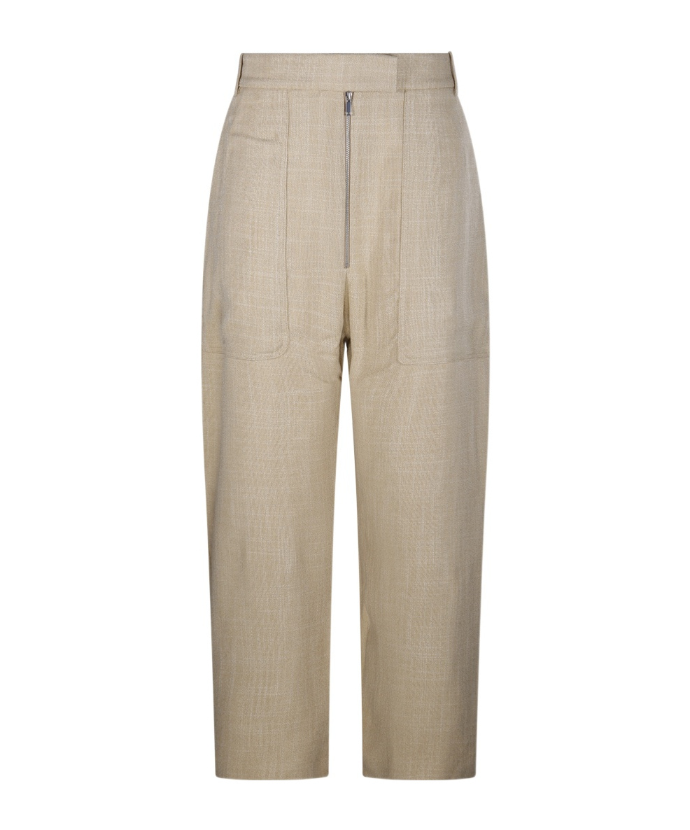 Studio Nicholson Wool-linen Trousers In Nude