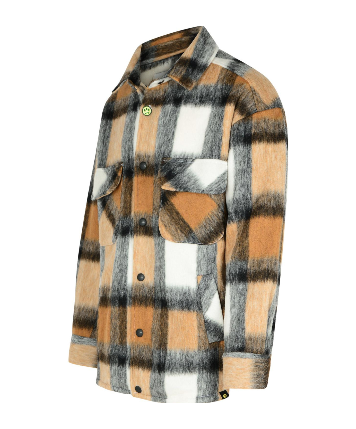 Barrow Checkered Wool Blend Jacket In Multicolor
