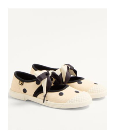 Valentino Bay By Bay Ballet Flats Sneakers In Nude