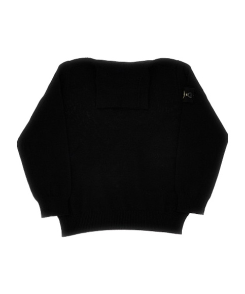 Stone Island Roll-neck Wool Sweater In Black