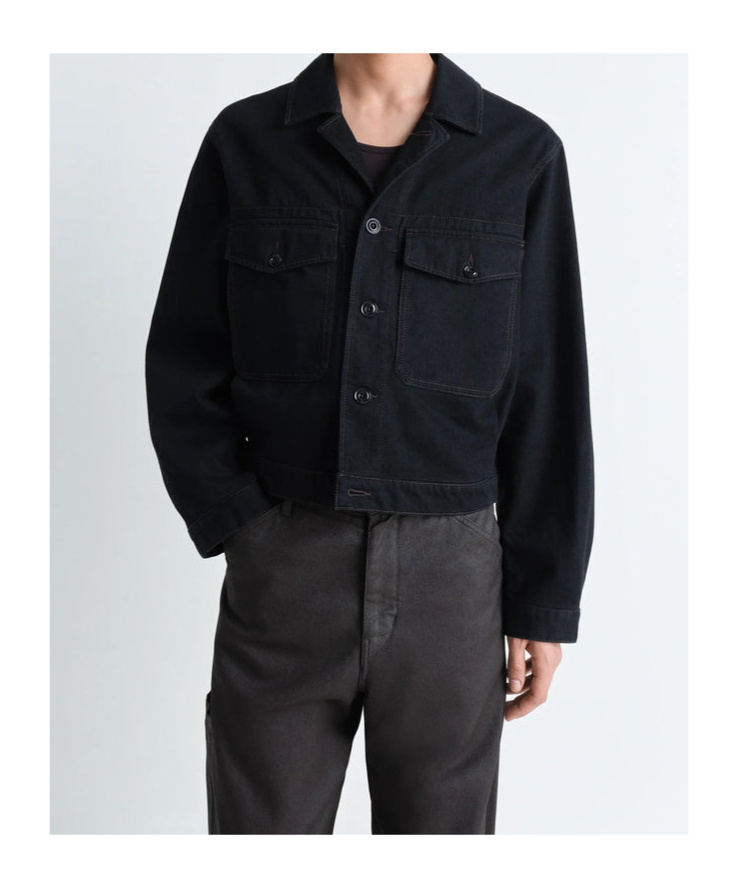 Lemaire Single-breasted Jacket In Black