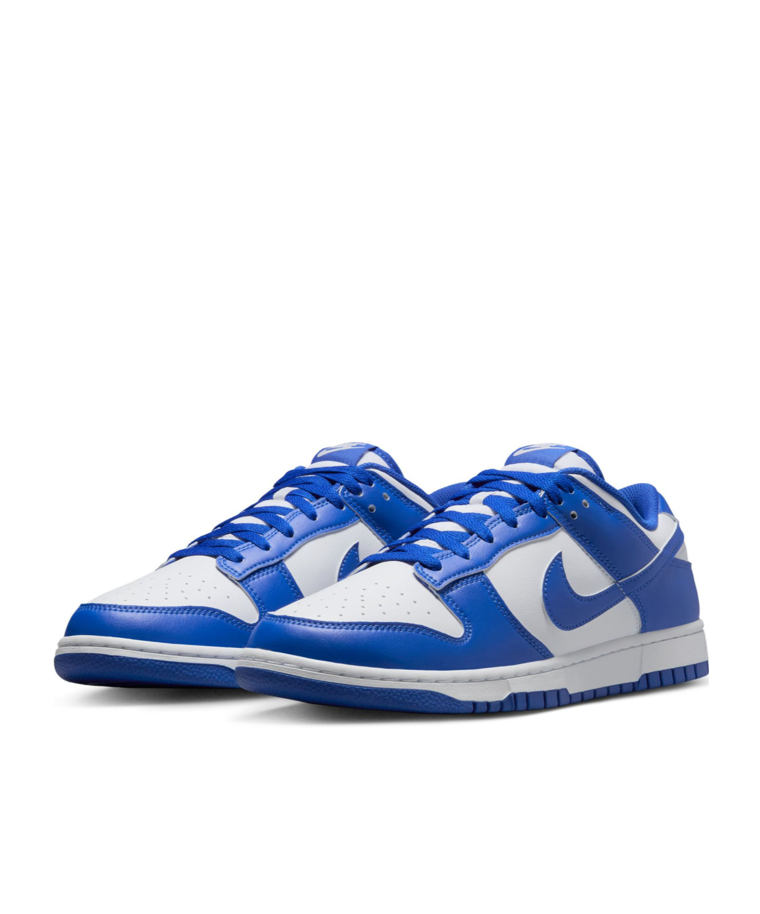 Nike Dunk Low Fn3416-001 Sneaker Mens White Blue Leather Lace Up Lifestyle Shoes In Blue